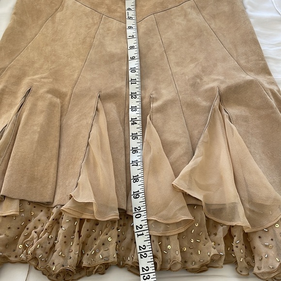 NWT JUNE ANTHROPOLOGIE SUEDE SKIRT WITH REMOVABLE RUFFLE - Picture 10 of 10